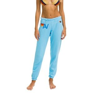NWT Aviator Nation Logo Sweatpants- Sky